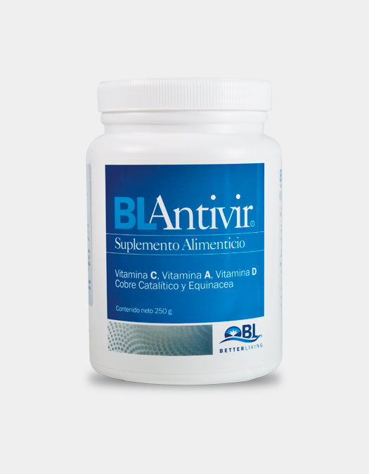 <strong>BLAntivir</strong> es un excelente suplemento que contiene activos de gran efectividad en problemas infecciosos (Vitamina C, Vitamina A, Vitamina D. Cobre Catalítico, Equinacea) que posee acción<strong> Protectora, Terapéutica, Antigripal</strong>, orientado a prevenir y evitar el desarrollo de enfermedades infecciosas especialmente en vías respiratorias (gripa, fiebre, tos, etc.).<br>Las Vitaminas A y D tienen propiedades<strong> Regeneradoras, antiinfecciosas</strong>, creando barreras protectoras contra diferentes microorganismos, estimulan funciones inmunes, entre ellas la respuesta de los anticuerpos que intervienen en la defensa del organismo (fagocitos y linfocitos).