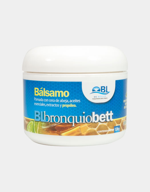 <strong>BLBronquioBett Bálsamo</strong> es una mezcla de plantas medicinales,  aceites esenciales y activantes del sistema inmunológico con acción expectorante, antigripal, antinflamatoria, antiespasmódica.  <br><br>Está reforzado con reconocidos activos inmunológicos como el propóleo y la equinacea que activan las defensas previniendo y eliminando las infecciones por tener propiedades bactericidas y antisépticas.