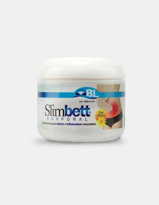 Es una combinación de ingredientes de origen natural, cuya finalidad es aliviar dolores e inflamaciones musculares.<br><br><br>Los componentes de slim bett corporal producen un calor interno que ayuda a aliviar los dolores, desinflama y alivia el dolor del vientre (dolores premenstruales, aire y gases retenidos); además, es un excelente relajante muscular.